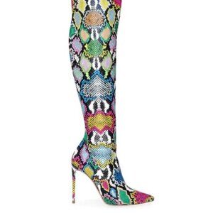 NEW: Steve Madden Vava Snake skin Thigh high boots - 7.5